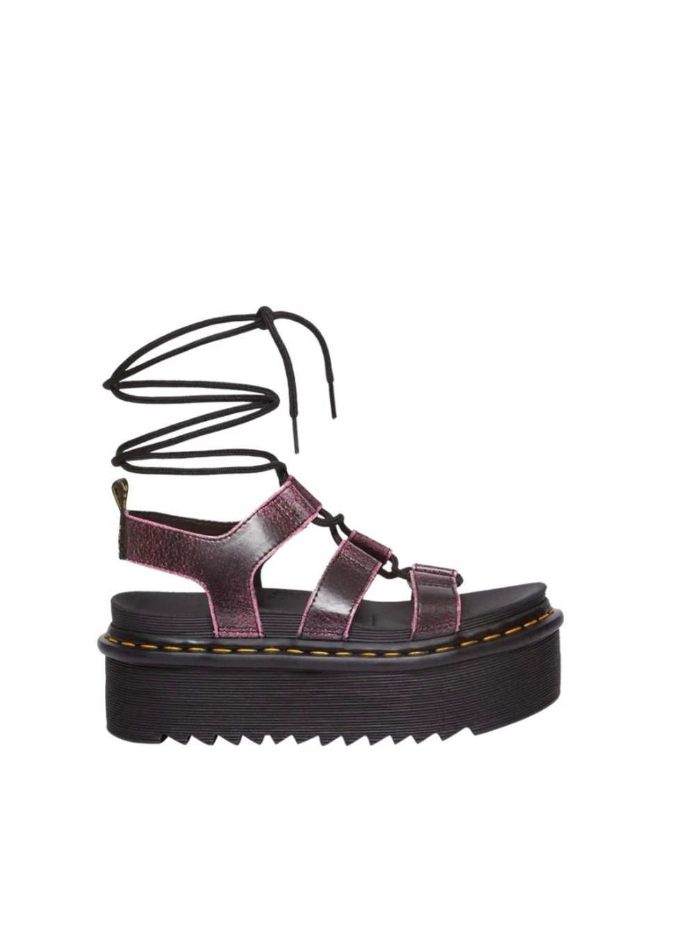 Dr. Martens Wmns Nartilla Distressed Leather Platform Gladiator Sandal